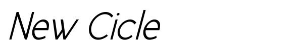 New Cicle font preview